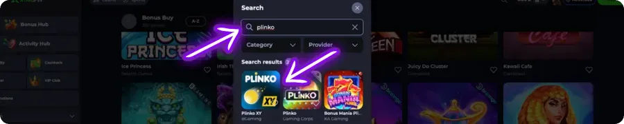 How to FInd the Plinko XY Game UK