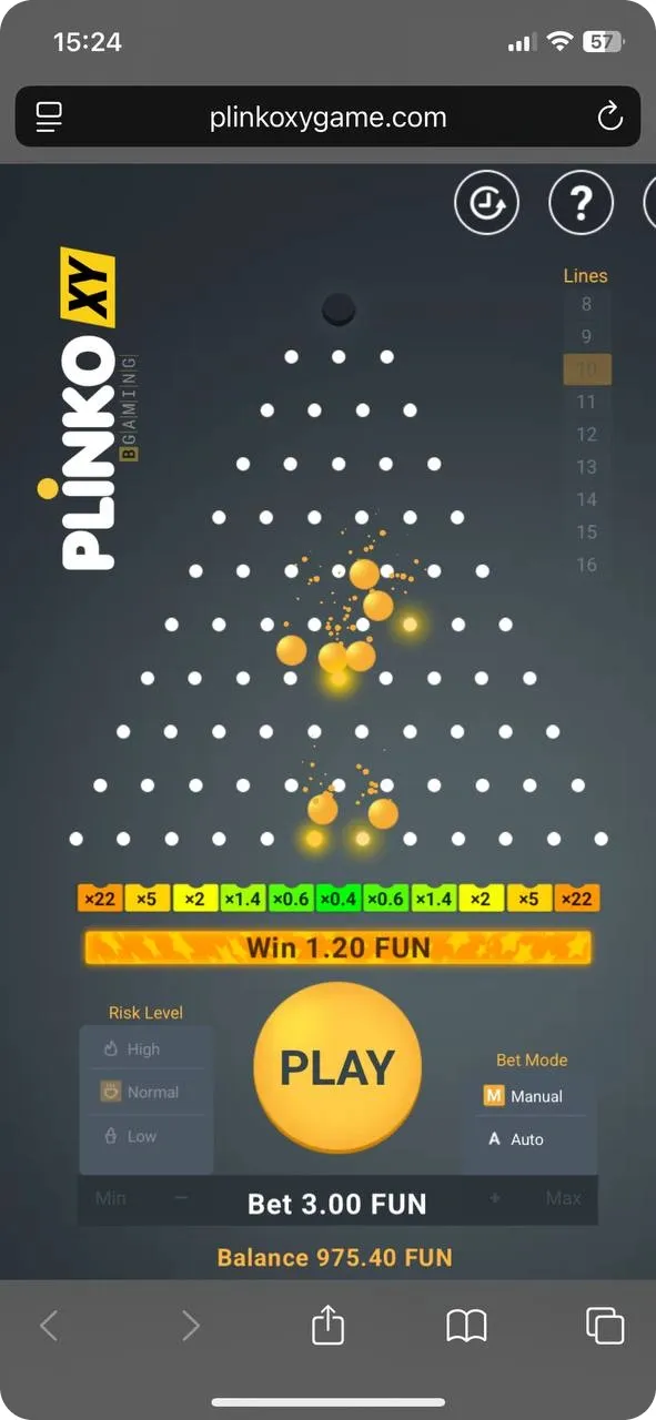 Screenshot Plinko XY